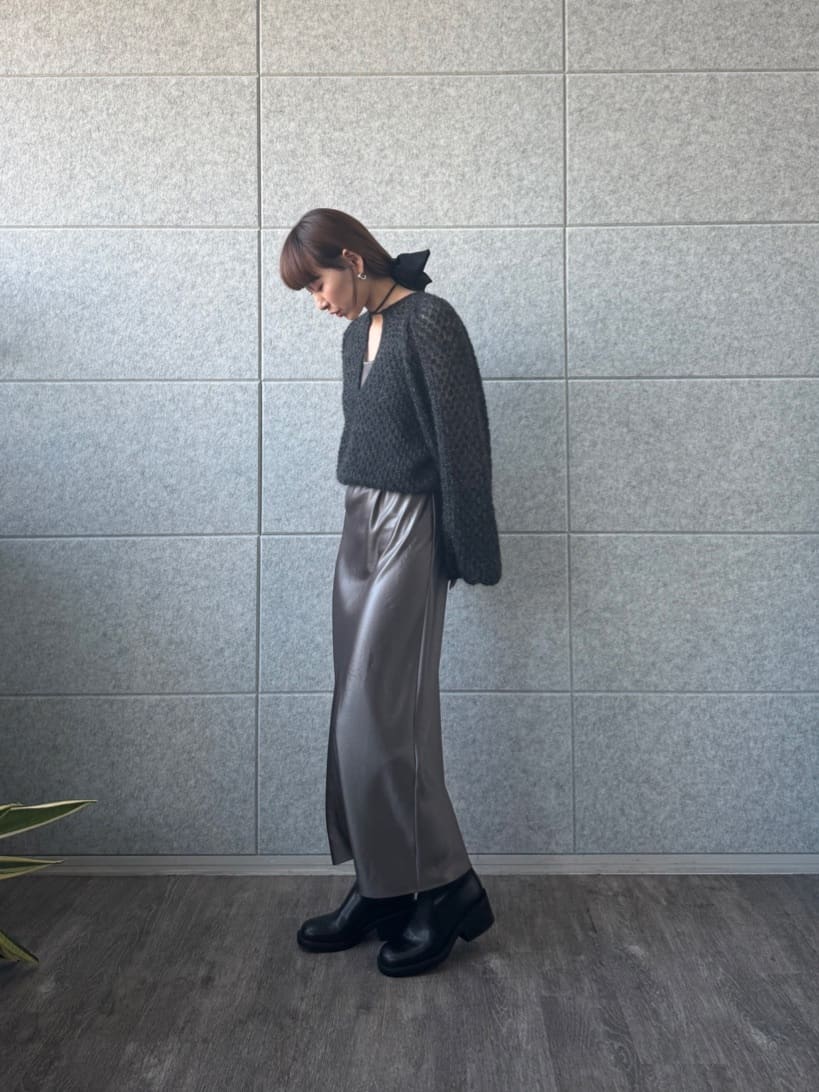 designer yukaさんの「CODE A｜2way sheer mohair pullover」を使ったコーディネート