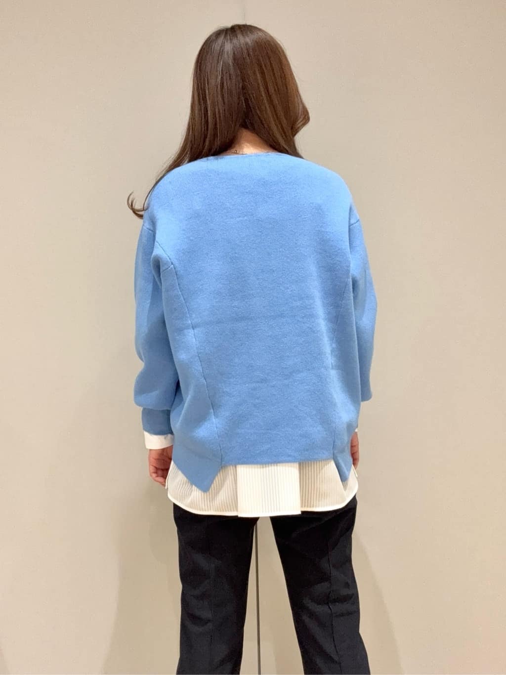 yuriさんの「INDIVI｜◆【コットン＆カシミヤ／洗える】スウェットライクニット」を使ったコーディネート
