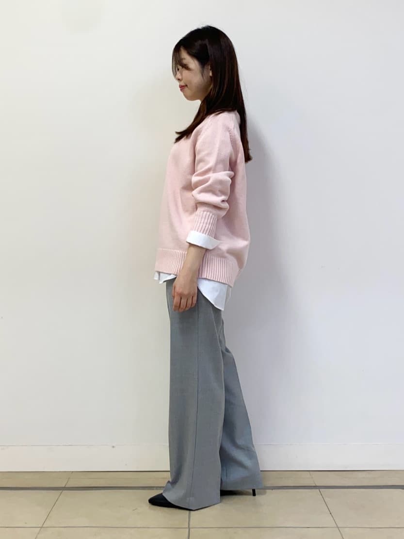asamiさんの「UNTITLED｜◆【洗える/体型カバー】コットンウールプルオーバーニット」を使ったコーディネート