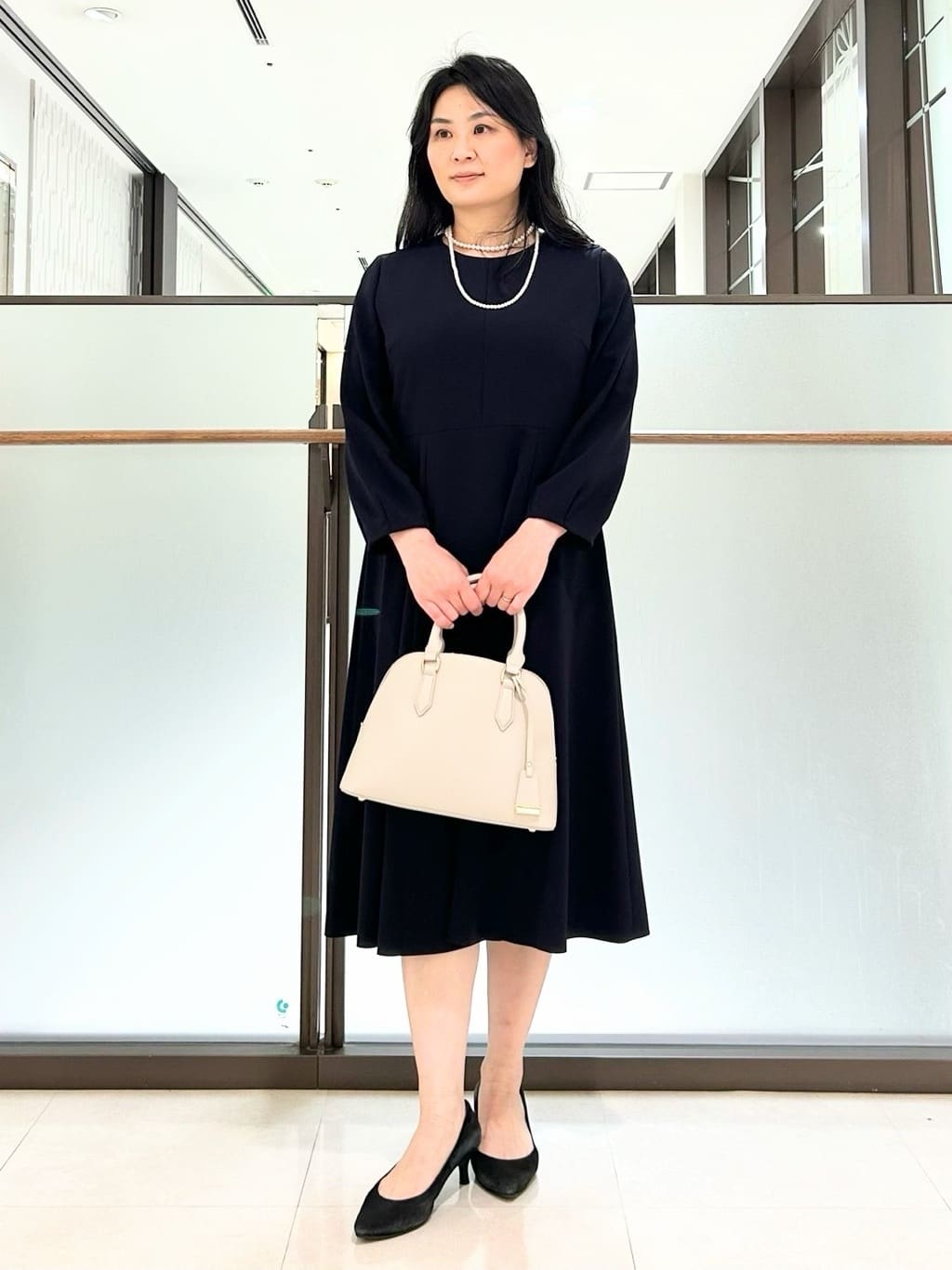 なおさんの「UNTITLED｜【追加6/日本製】2連フェイクパールネックレス」を使ったコーディネート