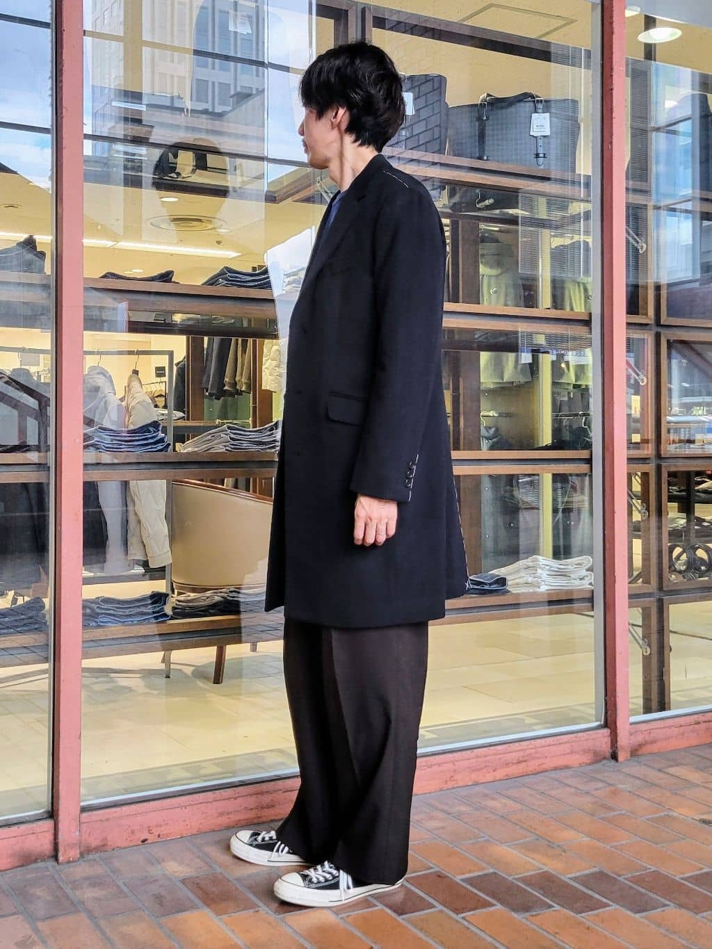piroyaさんの「TAKEO KIKUCHI｜ウールカシミヤブレンド チェスターコート」を使ったコーディネート