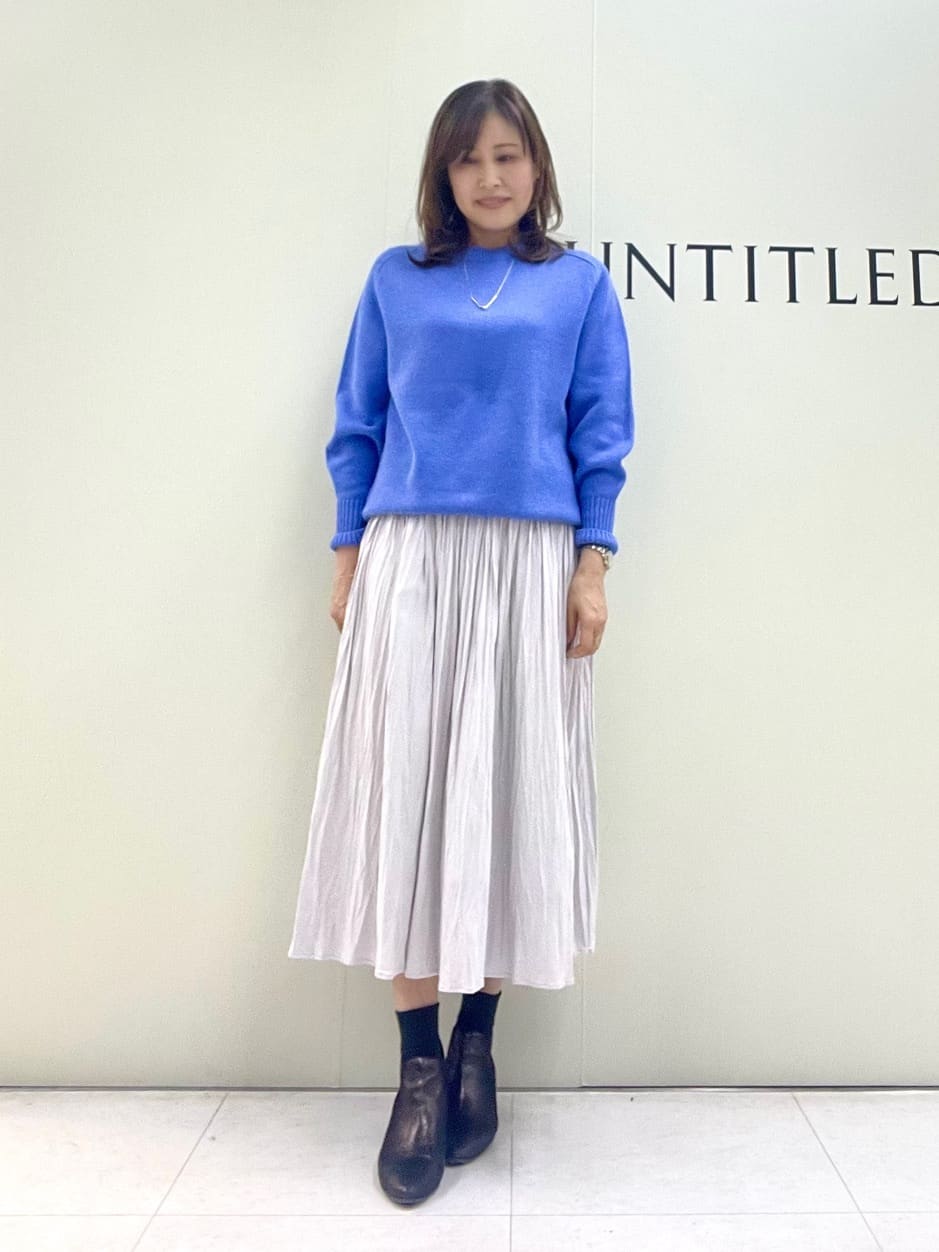Sakaiさんの「UNTITLED｜◆【洗える/体型カバー】コットンウールプルオーバーニット」を使ったコーディネート