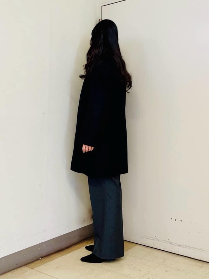 iwさんの「TAKEO KIKUCHI｜【ウールカシミヤブレンド】ビーバー調 スタンドカラー コート」を使ったコーディネート