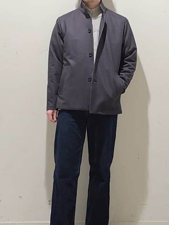 Maedaさんの「TAKEO KIKUCHI｜【DOWN FABRIC】ダウンファブリック スタンドカラーブルゾン」を使ったコーディネート