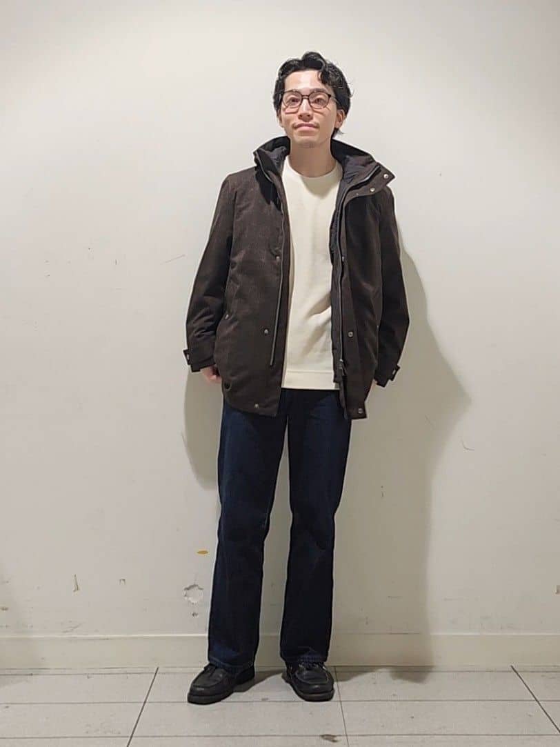 Maedaさんの「TAKEO KIKUCHI｜【3WAY】ジャカード グレンチェック ダウンライナー ブルゾン」を使ったコーディネート