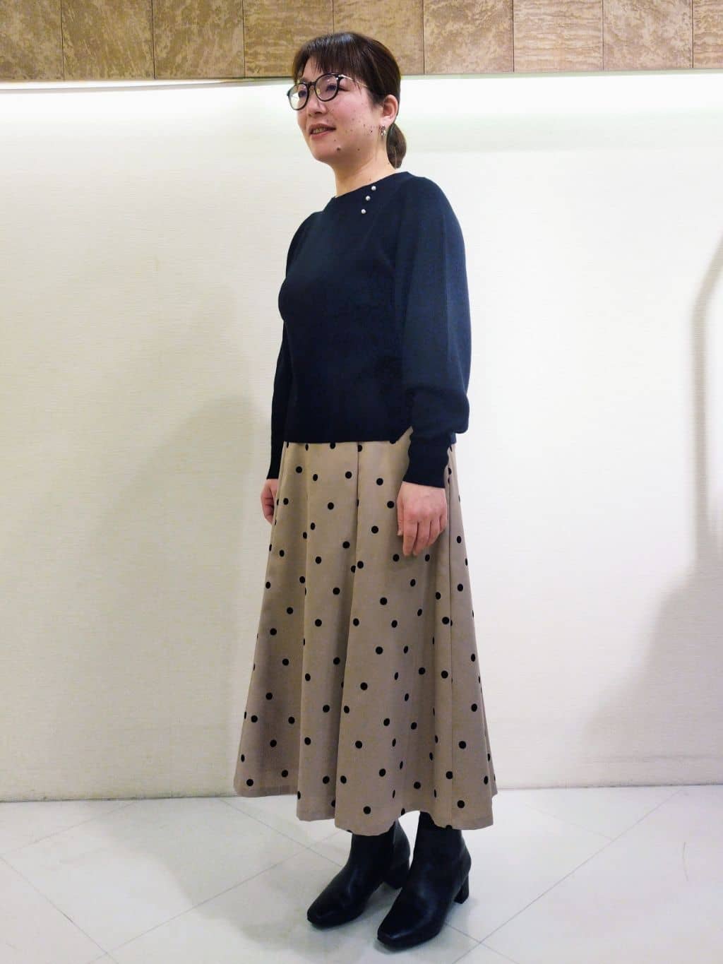 junさんの「Reflect｜◆【夏SALE／手洗い可】パフスリーブニット」を使ったコーディネート