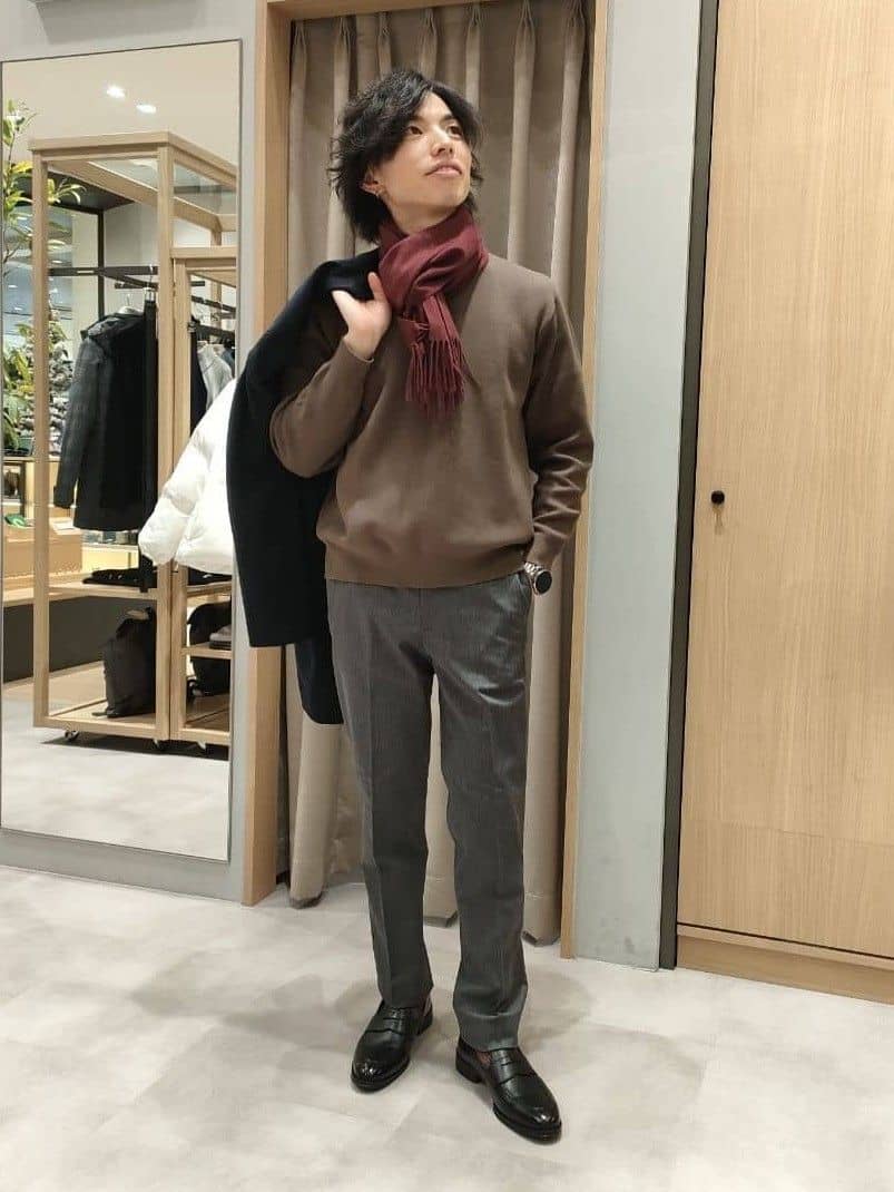 nobuさんの「TAKEO KIKUCHI｜【オフィスカジュアル対応】ドレス チノパンツ」を使ったコーディネート