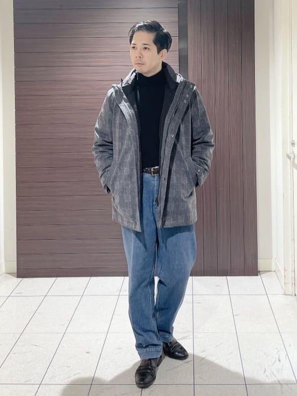 ToyoPさんの「TAKEO KIKUCHI｜【3WAY】ジャカード グレンチェック ダウンライナー ブルゾン」を使ったコーディネート