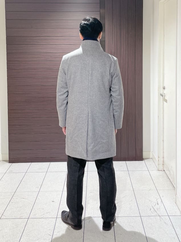 ToyoPさんの「TAKEO KIKUCHI｜【ウールカシミヤブレンド】ビーバー調 スタンドカラー コート」を使ったコーディネート