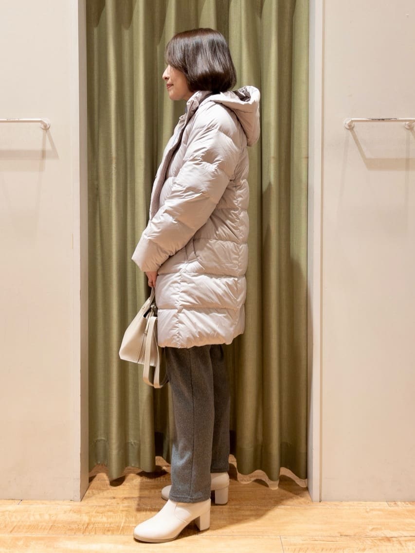 fukuiさんの「SHOO･LA･RUE｜◆【洗える/ちくちくしにくい/静電気軽減】スウェットライク ハイネックニット」を使ったコーディネート