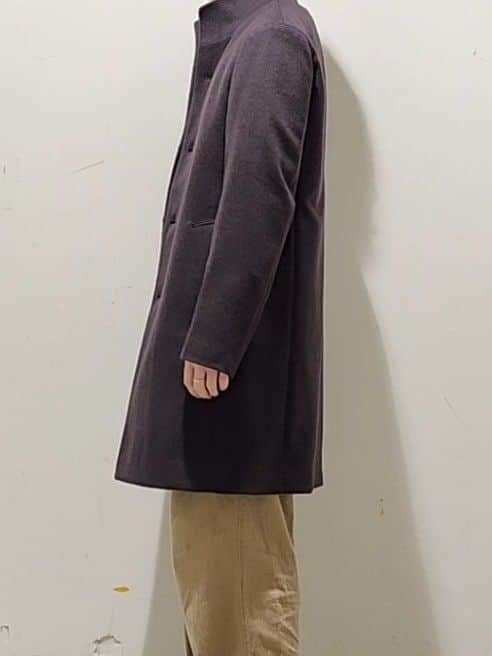 Maedaさんの「TAKEO KIKUCHI｜【ウールカシミヤブレンド】ビーバー調 スタンドカラー コート」を使ったコーディネート
