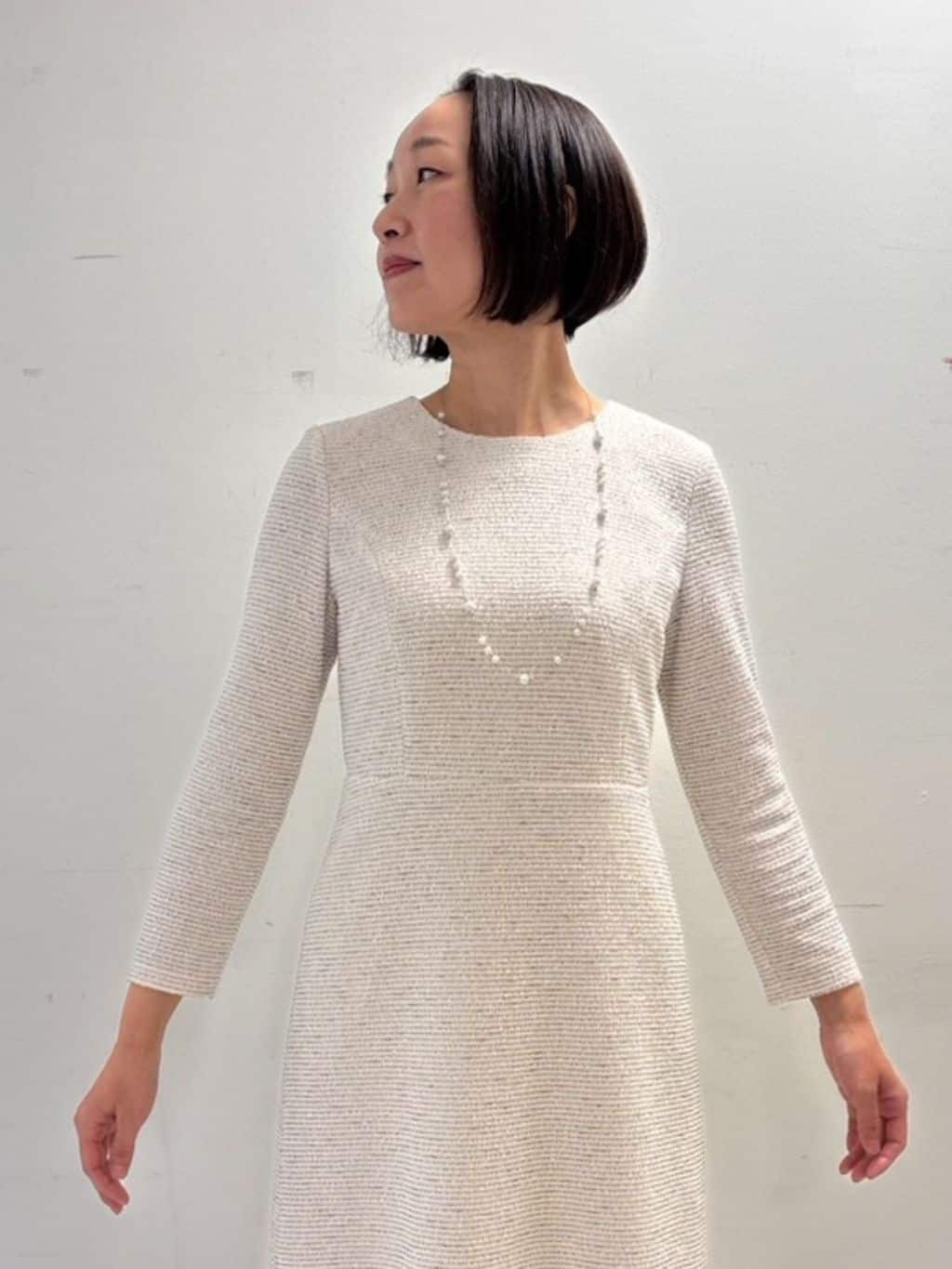 keikoさんの「COUP DE CHANCE｜【日本製】ロングフェイクパールネックレス3」を使ったコーディネート