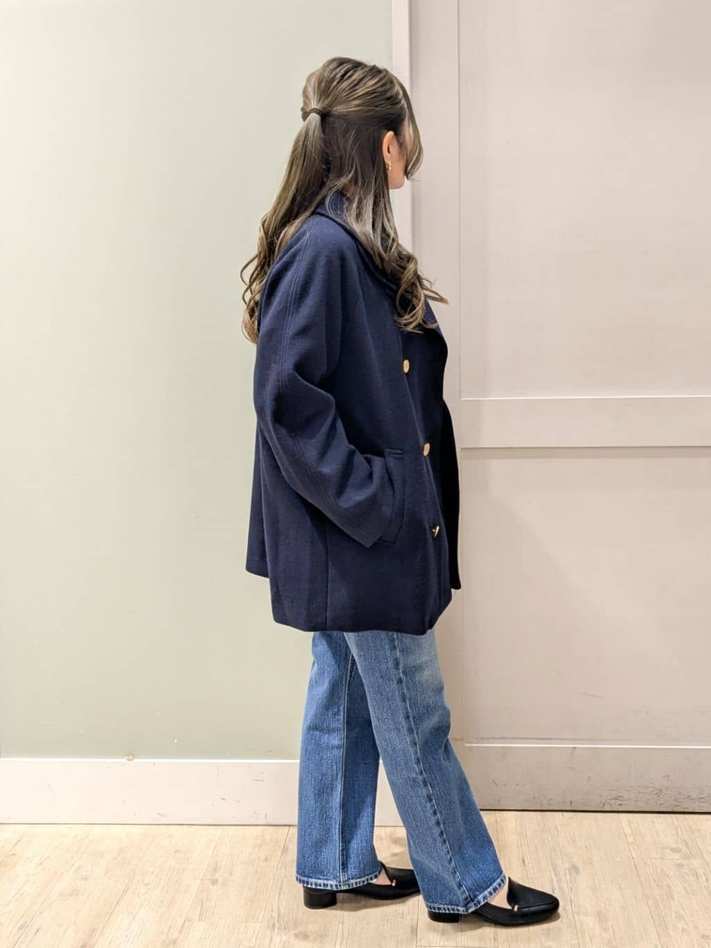 kuwawaさんの「grove｜【Lee&times;grove別注】STRAIGHT DENIM PANTS」を使ったコーディネート