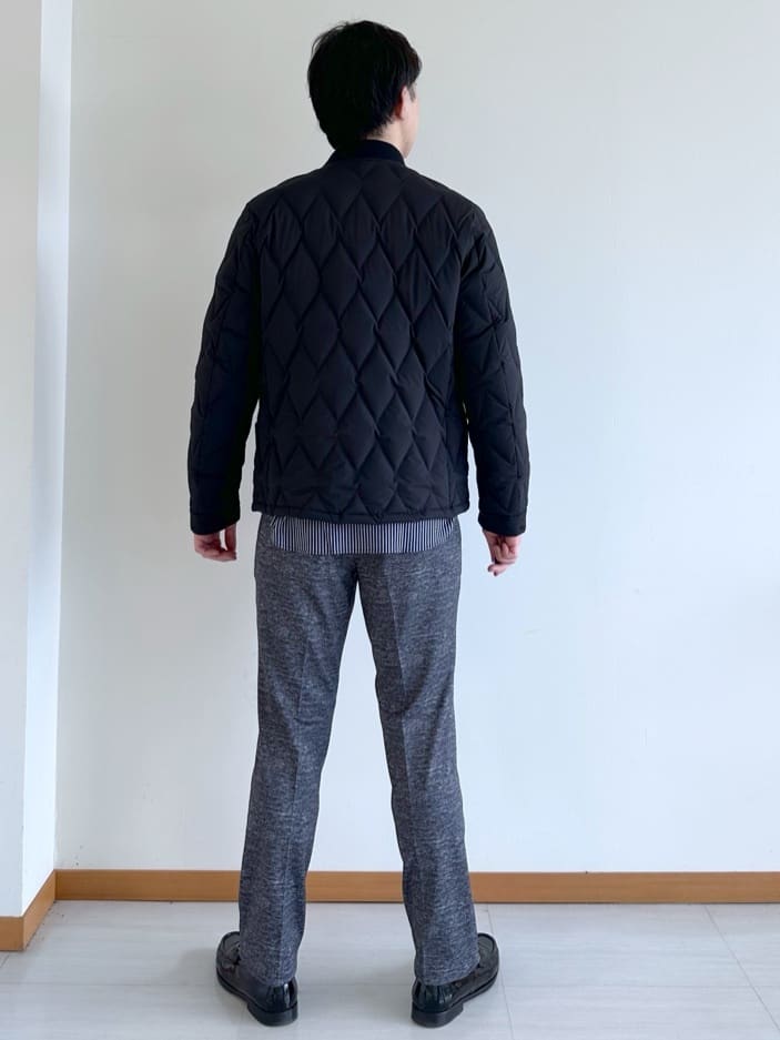 イッシーさんの「TAKEO KIKUCHI｜【ONOFF対応】TRダブルニット ストレッチパンツ」を使ったコーディネート