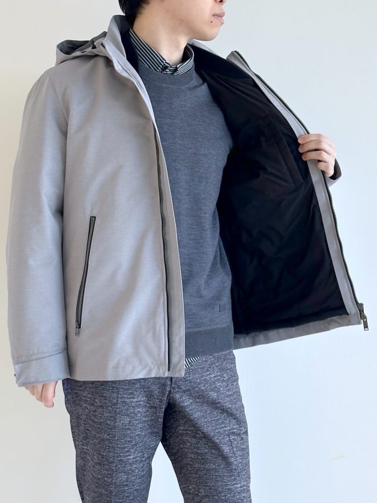 イッシーさんの「TAKEO KIKUCHI｜【ONOFF対応】TRダブルニット ストレッチパンツ」を使ったコーディネート