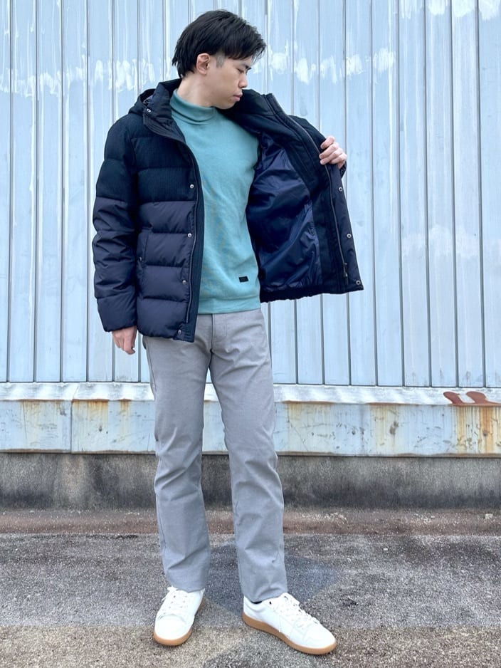 イッシーさんの「TAKEO KIKUCHI｜【Made in JAPAN】播州織 ストレッチ パンツ」を使ったコーディネート