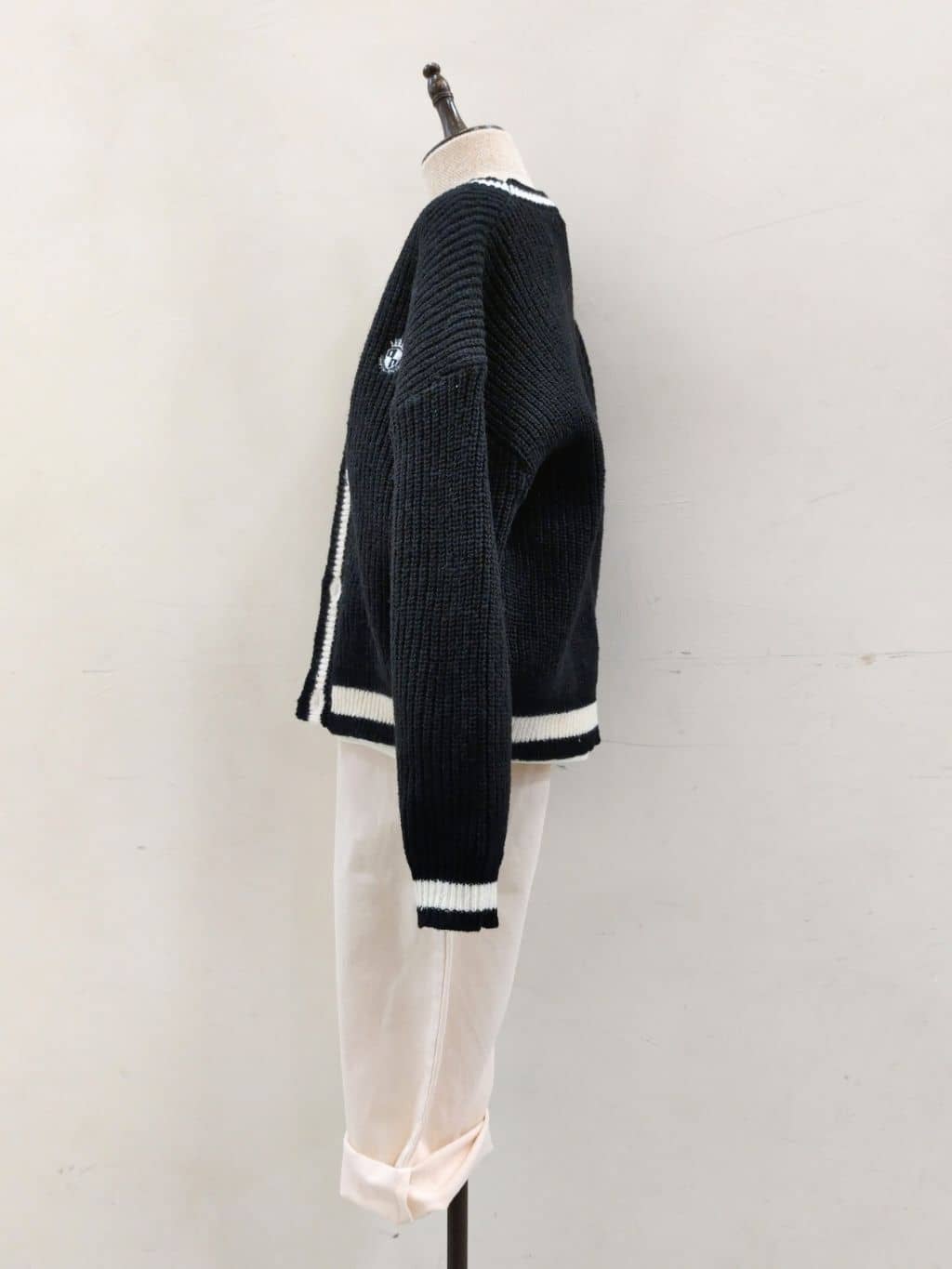 yuzuyamamaさんの「SHOO･LA･RUE｜◆【100-140cm/プチセレ】ラインニットカーディガン」を使ったコーディネート