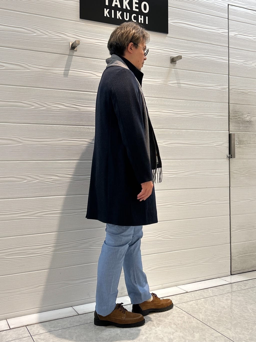すーさんの「TAKEO KIKUCHI｜【Made in JAPAN】播州織 ヘリンボン ストレート パンツ」を使ったコーディネート