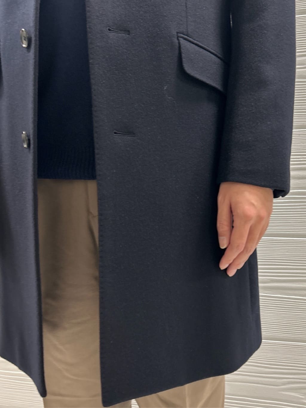 すーさんの「TAKEO KIKUCHI｜ウールカシミヤブレンド チェスターコート」を使ったコーディネート