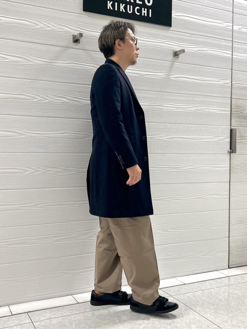 すーさんの「TAKEO KIKUCHI｜ウールカシミヤブレンド チェスターコート」を使ったコーディネート