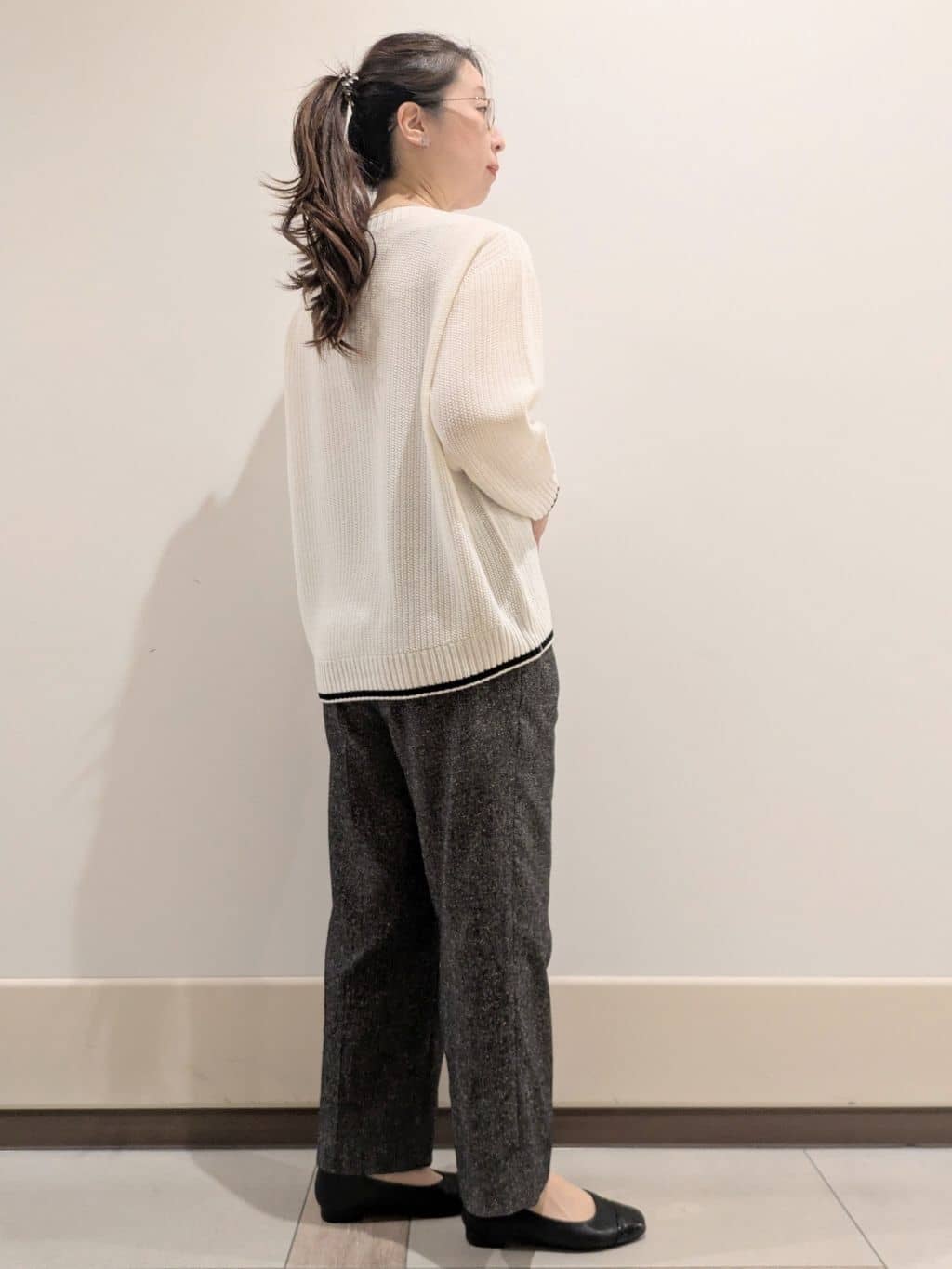 imamiさんの「Reflect｜◆【夏SALE／手洗い可／ホールガーメント（R）】ゆるシルエットニット」を使ったコーディネート