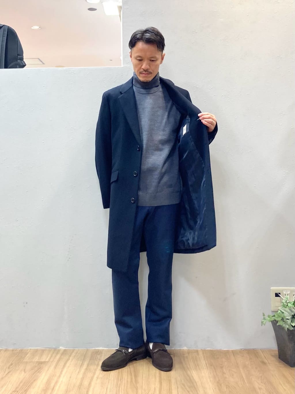 シュンさんの「TAKEO KIKUCHI｜ウールカシミヤブレンド チェスターコート」を使ったコーディネート