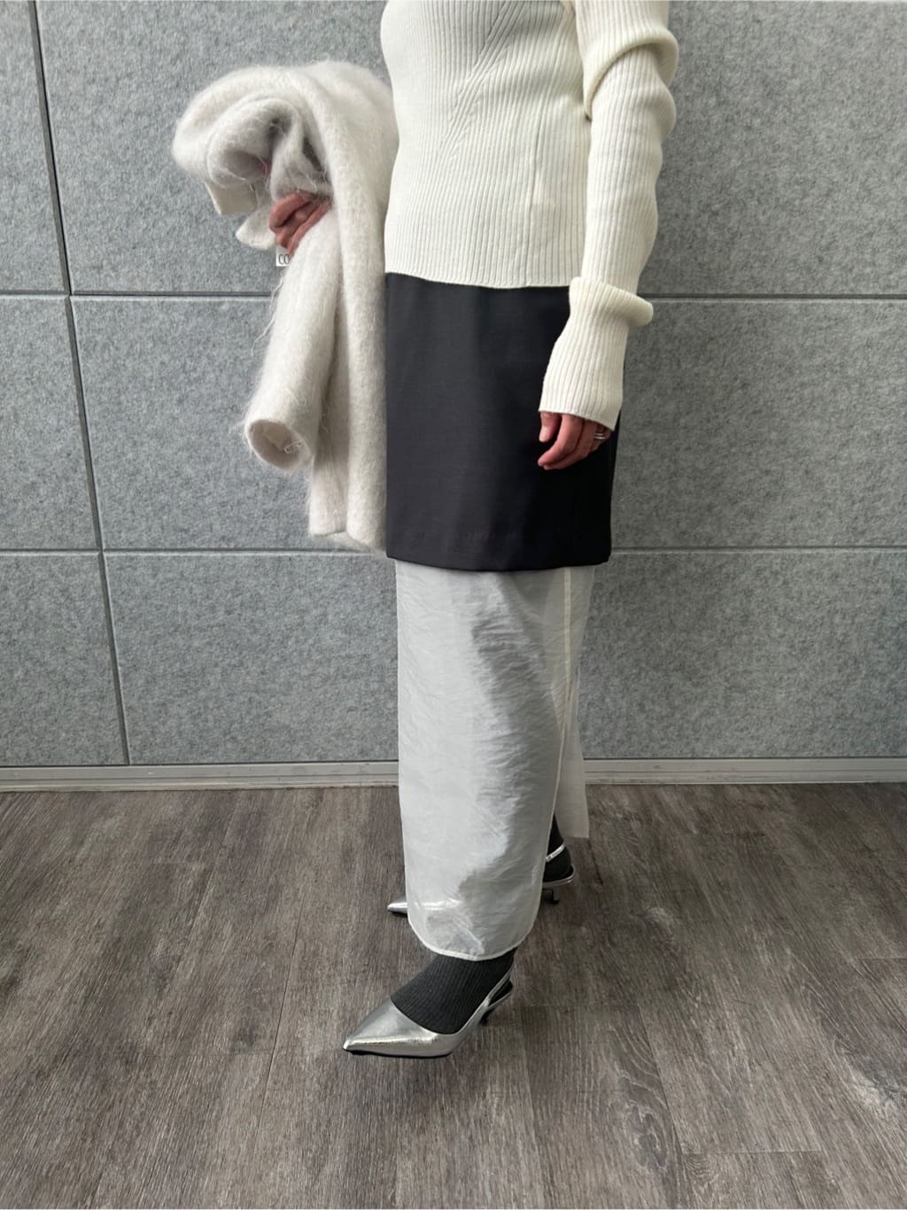 yukoさんの「CODE A｜reversible sheer skirt」を使ったコーディネート