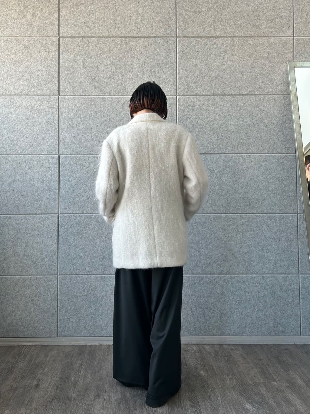 yukoさんの「CODE A｜shaggy jacket coat」を使ったコーディネート