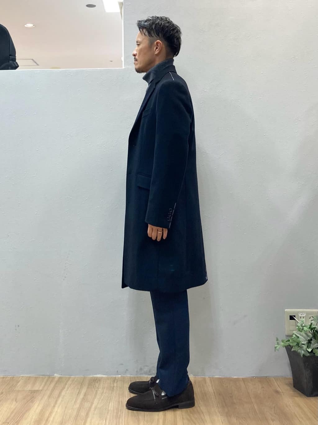 シュンさんの「TAKEO KIKUCHI｜ウールカシミヤブレンド チェスターコート」を使ったコーディネート