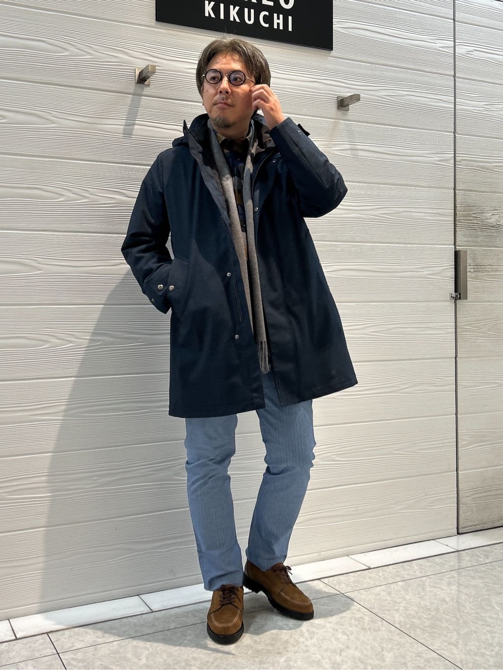 すーさんの「TAKEO KIKUCHI｜【Made in JAPAN】播州織 ヘリンボン ストレート パンツ」を使ったコーディネート