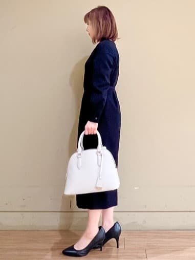 Juneさんの「UNTITLED｜【日本製／通勤／フォーマル】カシミヤ混ノーカラーコート」を使ったコーディネート