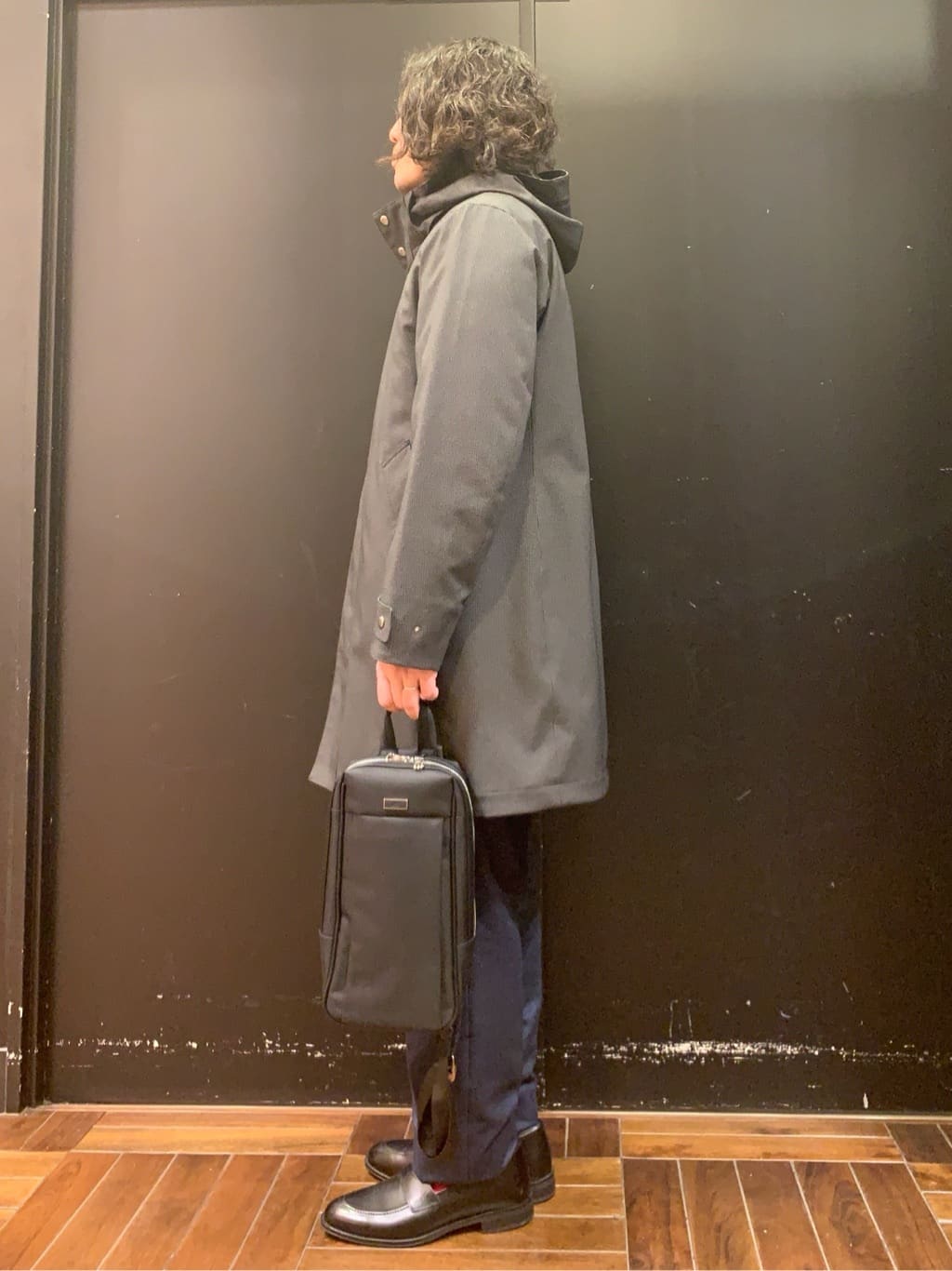 木村剛さんの「TAKEO KIKUCHI｜【3WAY】ハウンズトゥース ダウンライナー コート」を使ったコーディネート