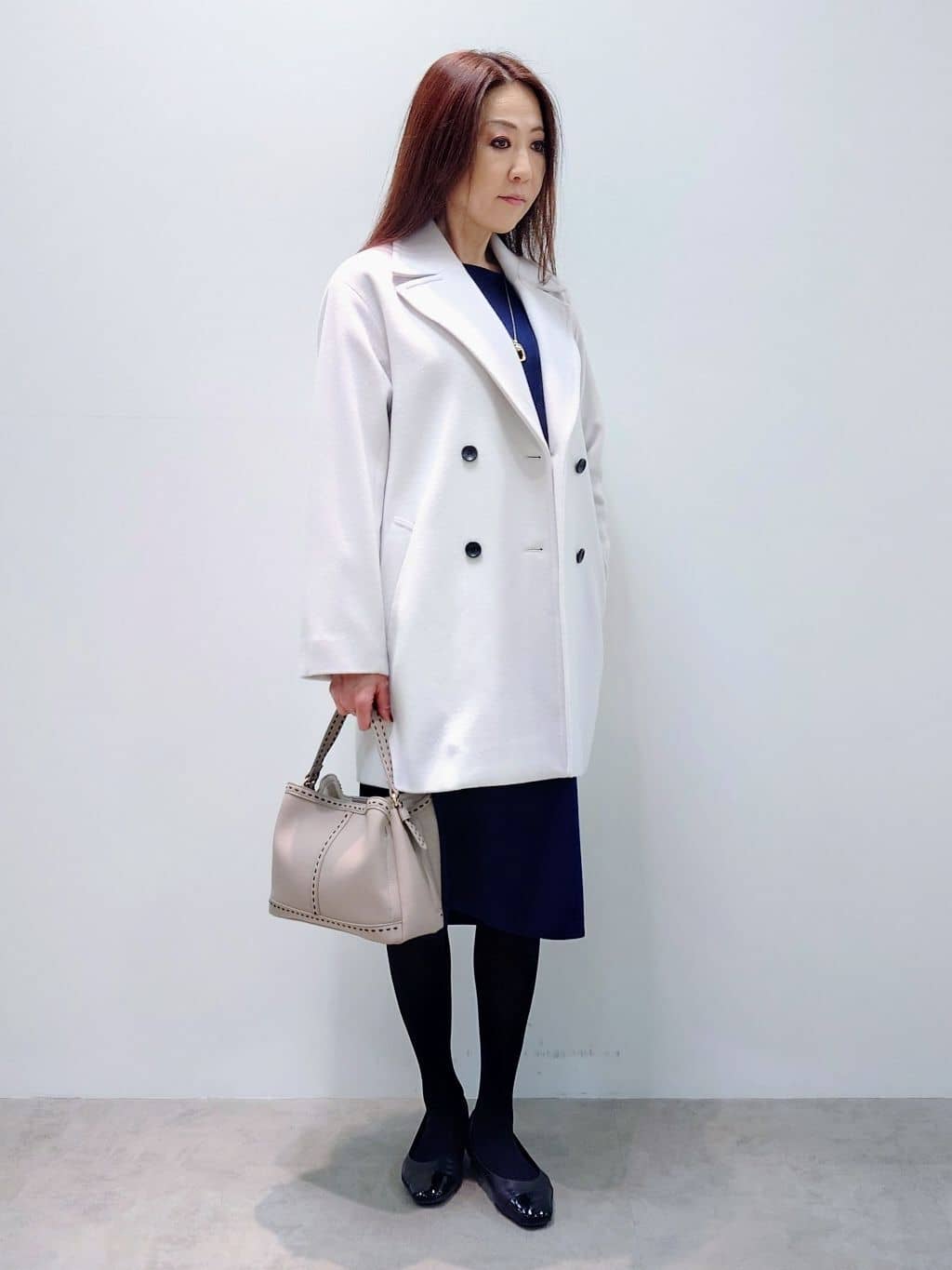 yoshiさんの「Reflect｜◆【夏SALE】ドルマンスリーブストレートシルエットワンピース」を使ったコーディネート