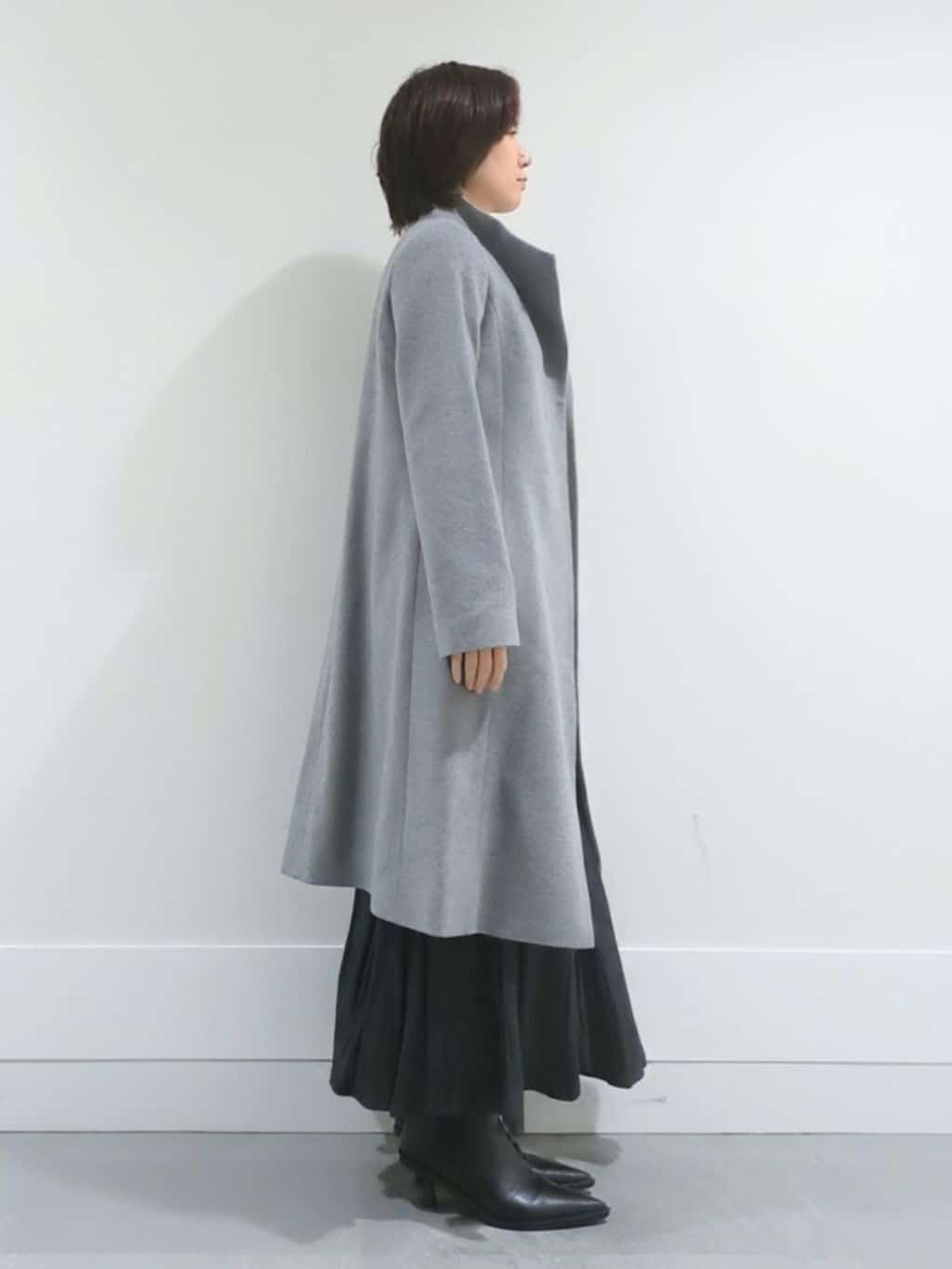 ミズタさんの「UNTITLED｜【日本製／2WAY衿】スタンドカラー ロングコート」を使ったコーディネート