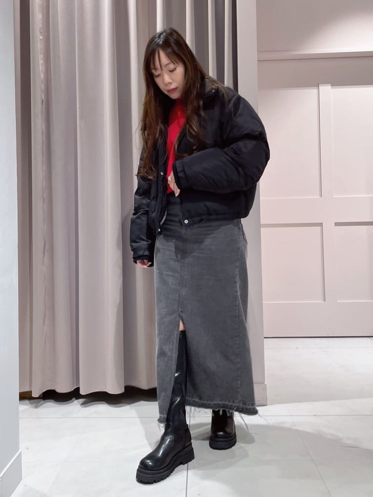 maiさんの「ESPERANZA｜晴雨兼用タンクソールロングブーツ」を使ったコーディネート