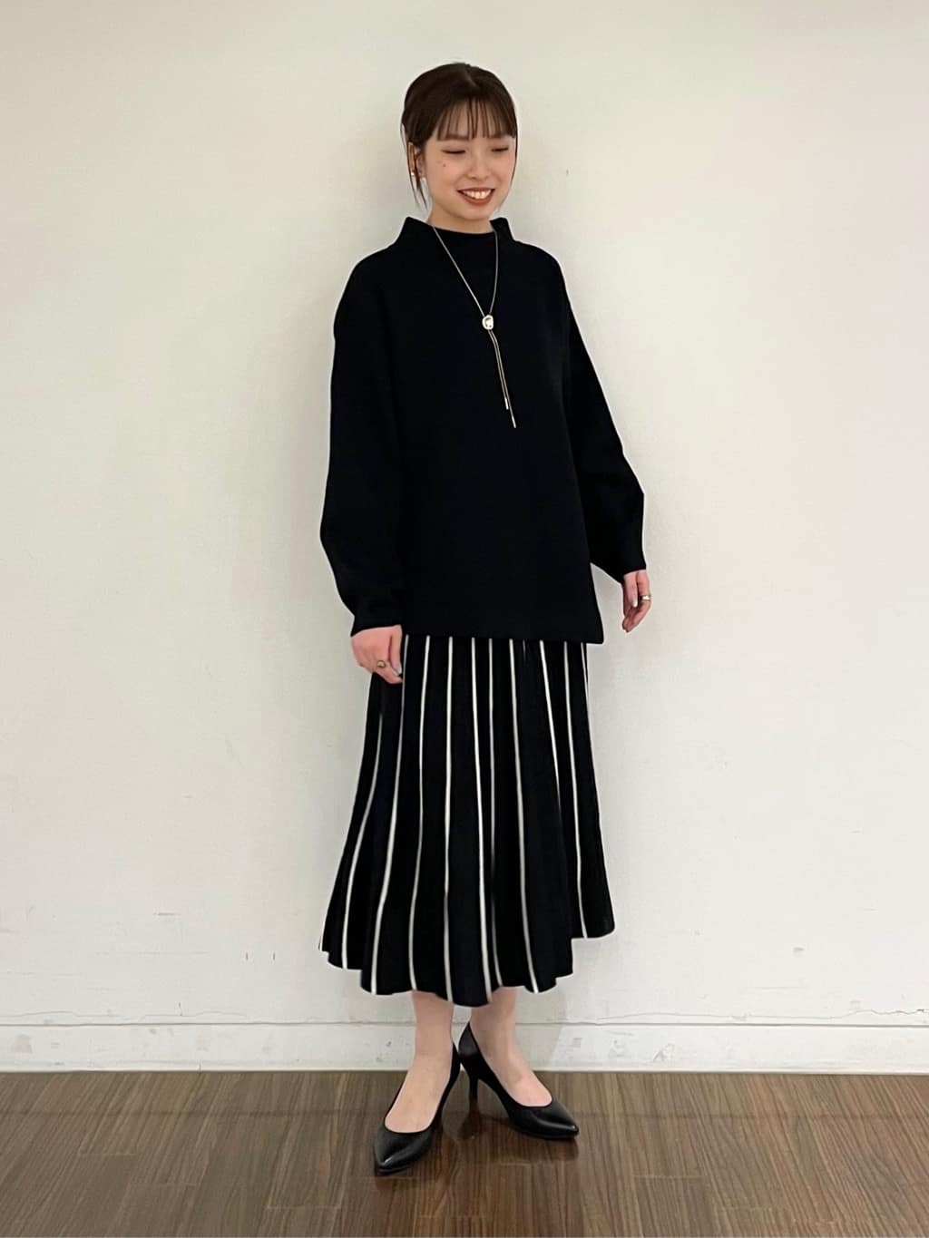 ねねさんの「INDIVI｜◆【合皮／フォーマル】ショルダー付きスクエアバッグ」を使ったコーディネート