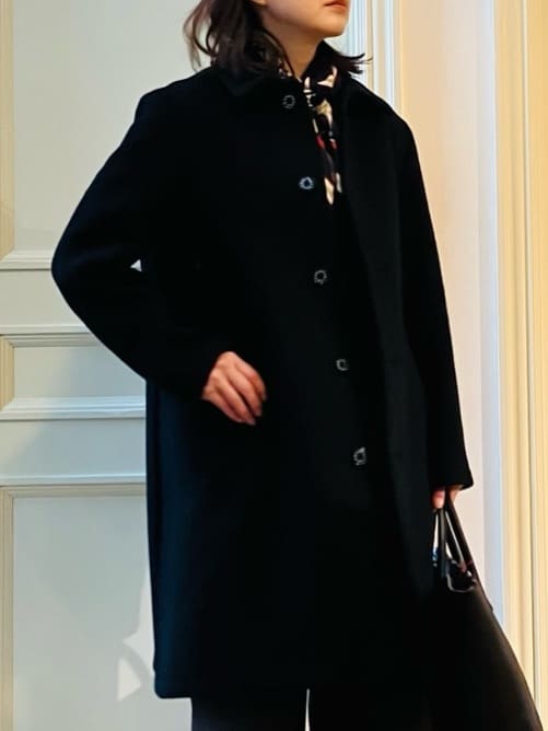 TSUKUIさんの「DRESSTERIOR｜オーバーラップサークルシルクスカーフ」を使ったコーディネート