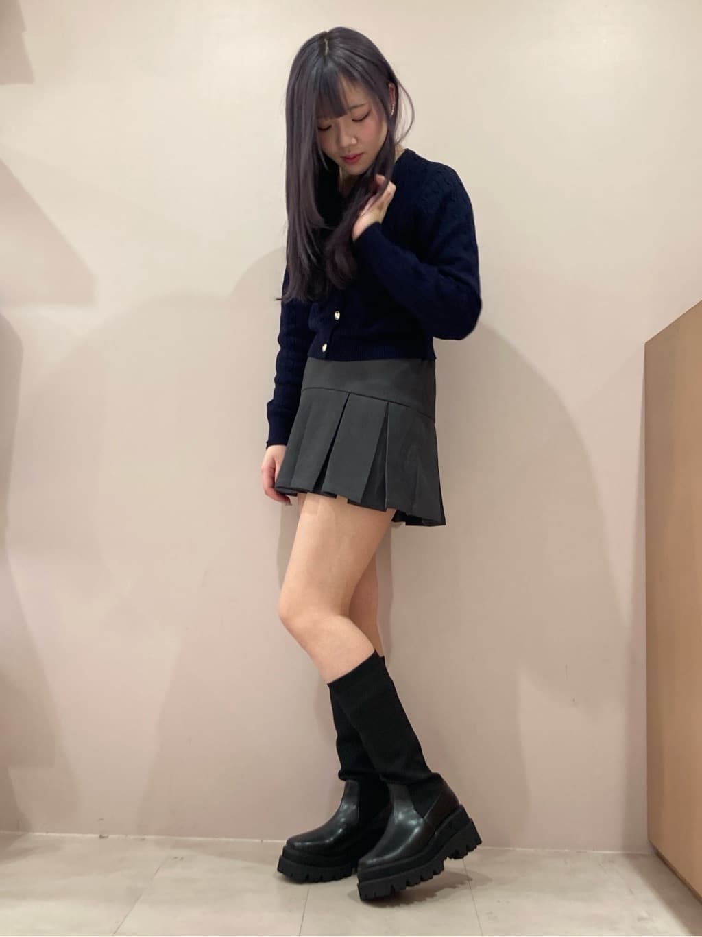 ❤︎HIME❤︎さんの「ESPERANZA｜ニットロングブーツ」を使ったコーディネート