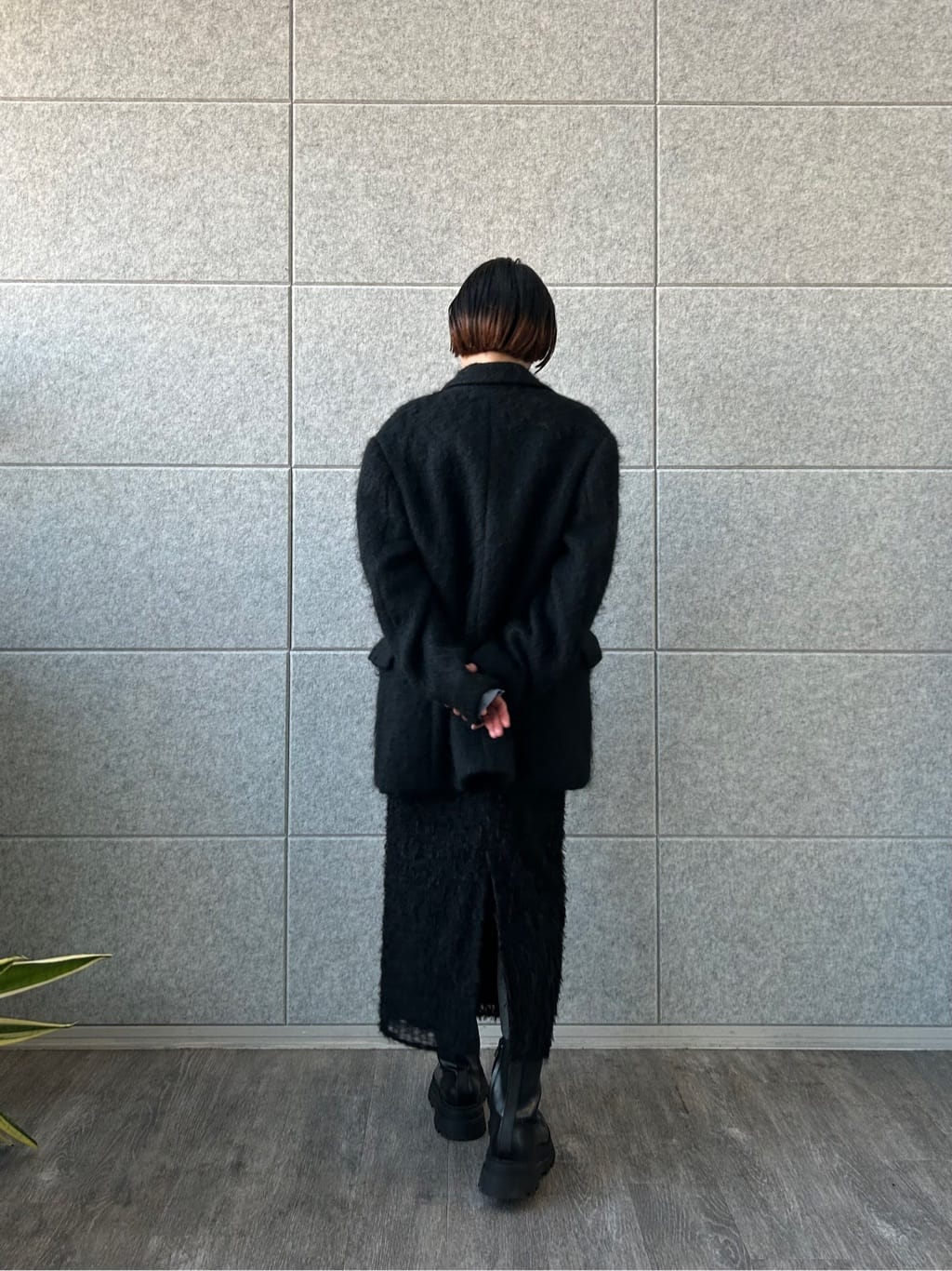 yukoさんの「CODE A｜shaggy jacket coat」を使ったコーディネート