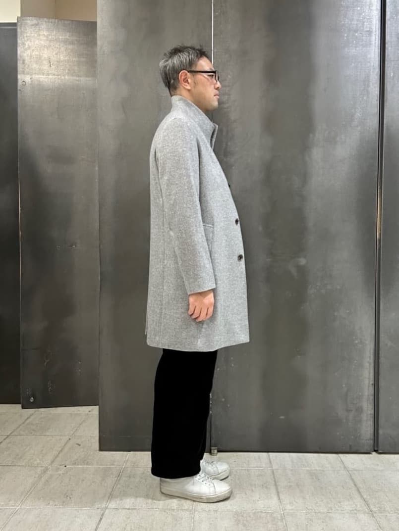 coheyさんの「TAKEO KIKUCHI｜【ウールカシミヤブレンド】ビーバー調 スタンドカラー コート」を使ったコーディネート