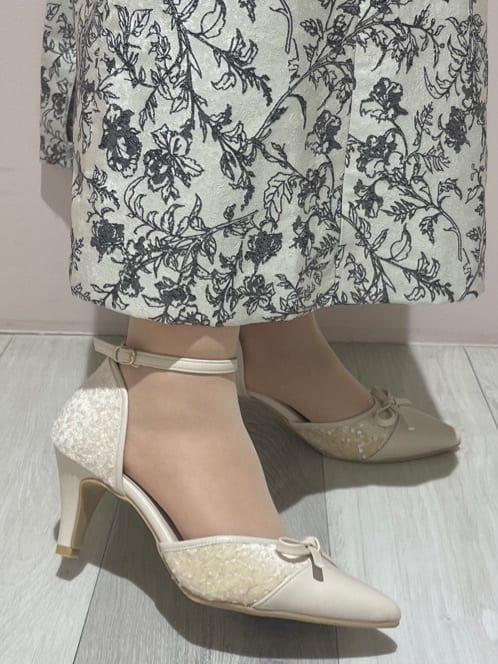 azusaさんの「ESPERANZA｜スパンコールセパレートパンプス」を使ったコーディネート
