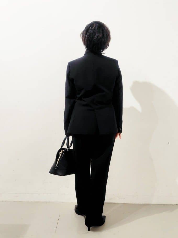 kodamaさんの「THE SHOP TK｜◆【汚れ防止／シワになりにくい／セレモニー／通勤】ダブルクロスノーカラージャケット／洗える／サスティ」を使ったコーディネート