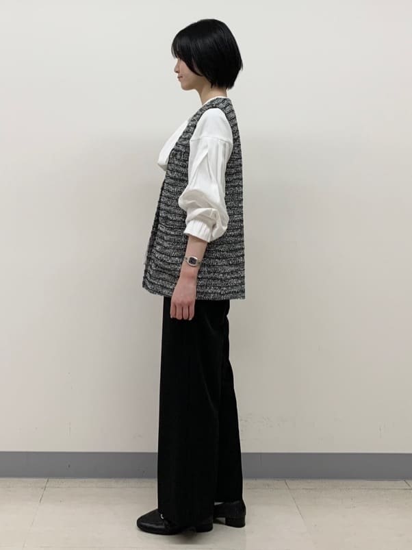 hikaruさんの「INDIVI｜【洗える／UVケア／スーツ】ストレッチワイドパンツ」を使ったコーディネート