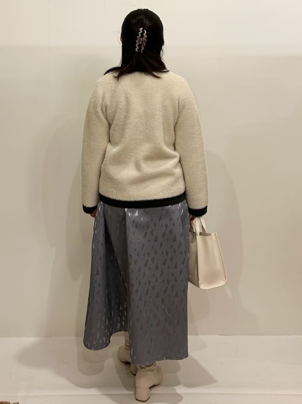 ちゃこさんの「OPAQUE.CLIP｜◆《美人百花掲載》ニット&times;ジャカードドッキングワンピース【洗濯機洗い可／抗ピル】」を使ったコーディネート