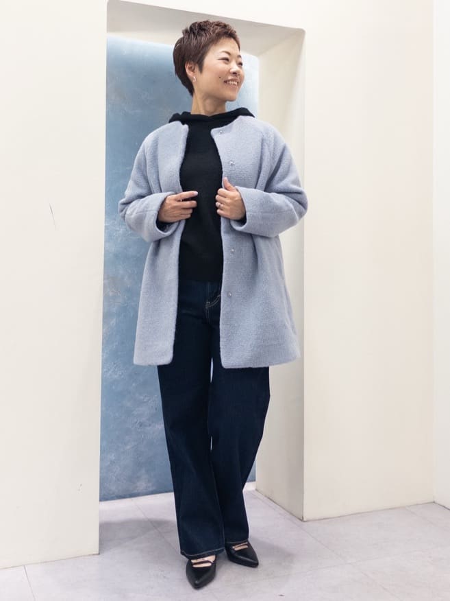 シュウコさんの「grove｜【Lee&times;grove別注】STRAIGHT DENIM PANTS」を使ったコーディネート
