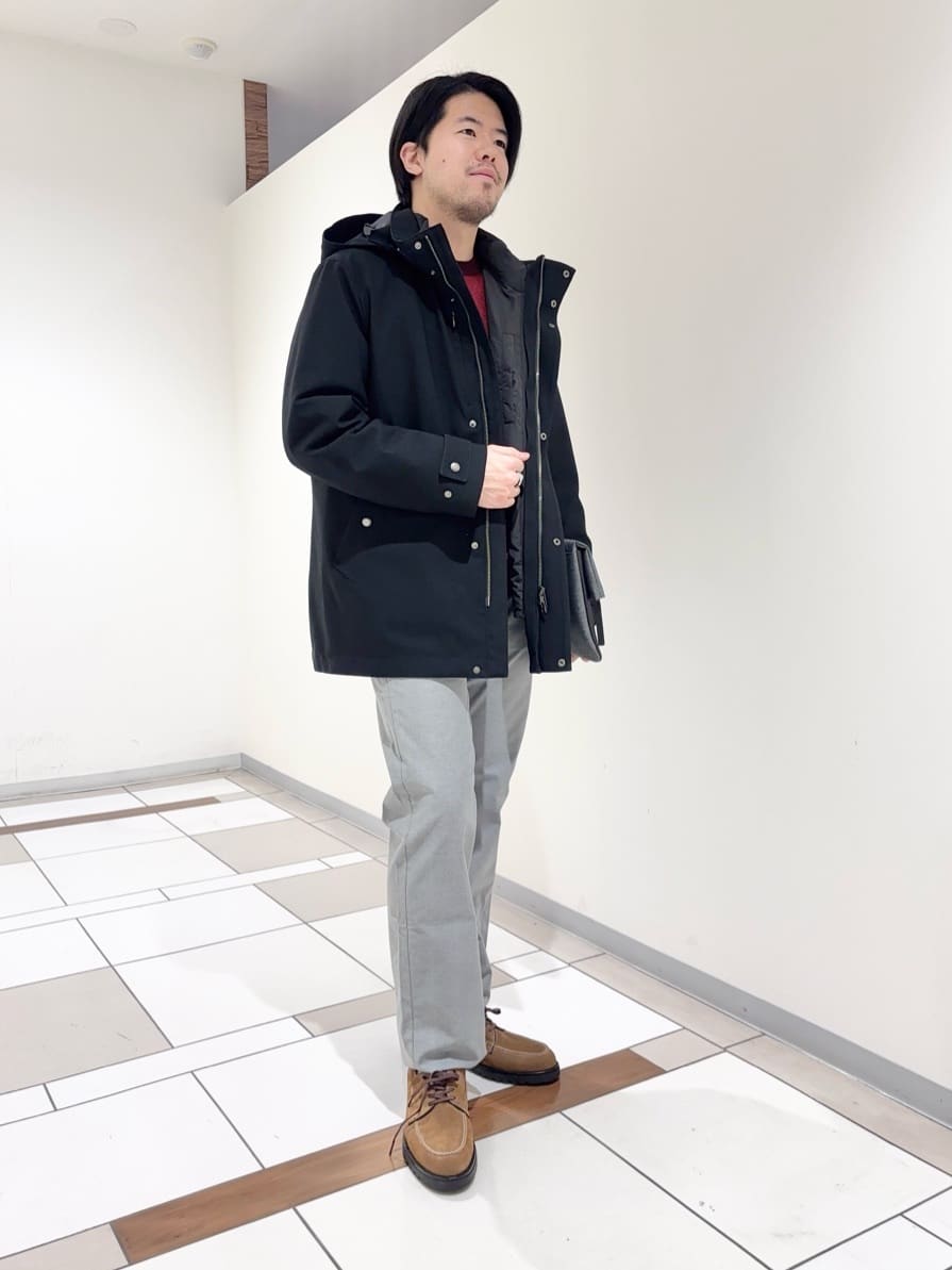 及川さんの「TAKEO KIKUCHI｜【Made in JAPAN】播州織 ストレッチ パンツ」を使ったコーディネート