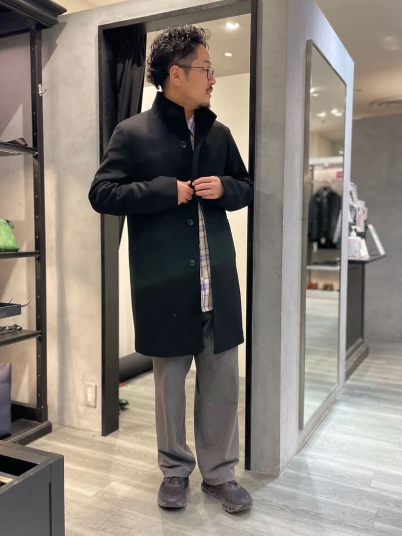 ritoさんの「TAKEO KIKUCHI｜【ウールカシミヤブレンド】ビーバー調 スタンドカラー コート」を使ったコーディネート