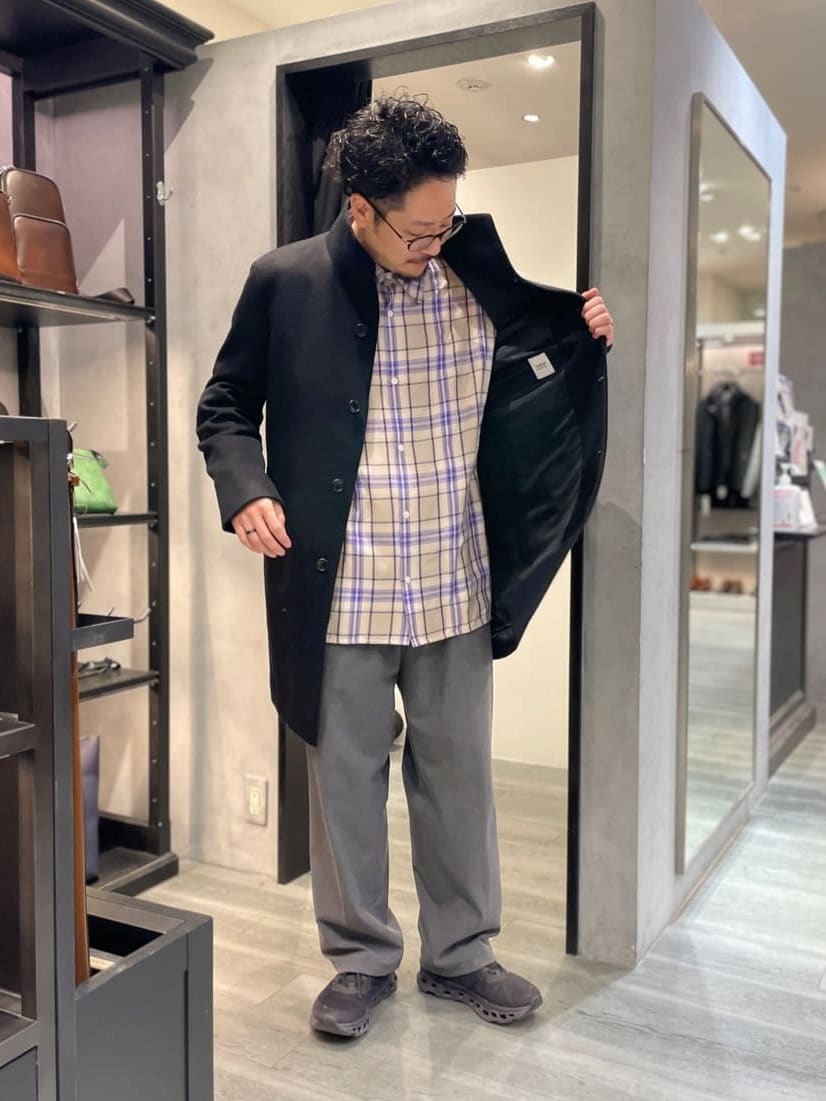 ritoさんの「TAKEO KIKUCHI｜【ウールカシミヤブレンド】ビーバー調 スタンドカラー コート」を使ったコーディネート