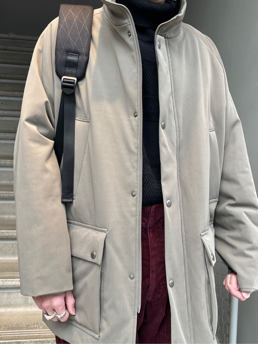 Shintaroさんの「TAKEO KIKUCHI｜【多機能・軽量】シャドーライン リュック」を使ったコーディネート