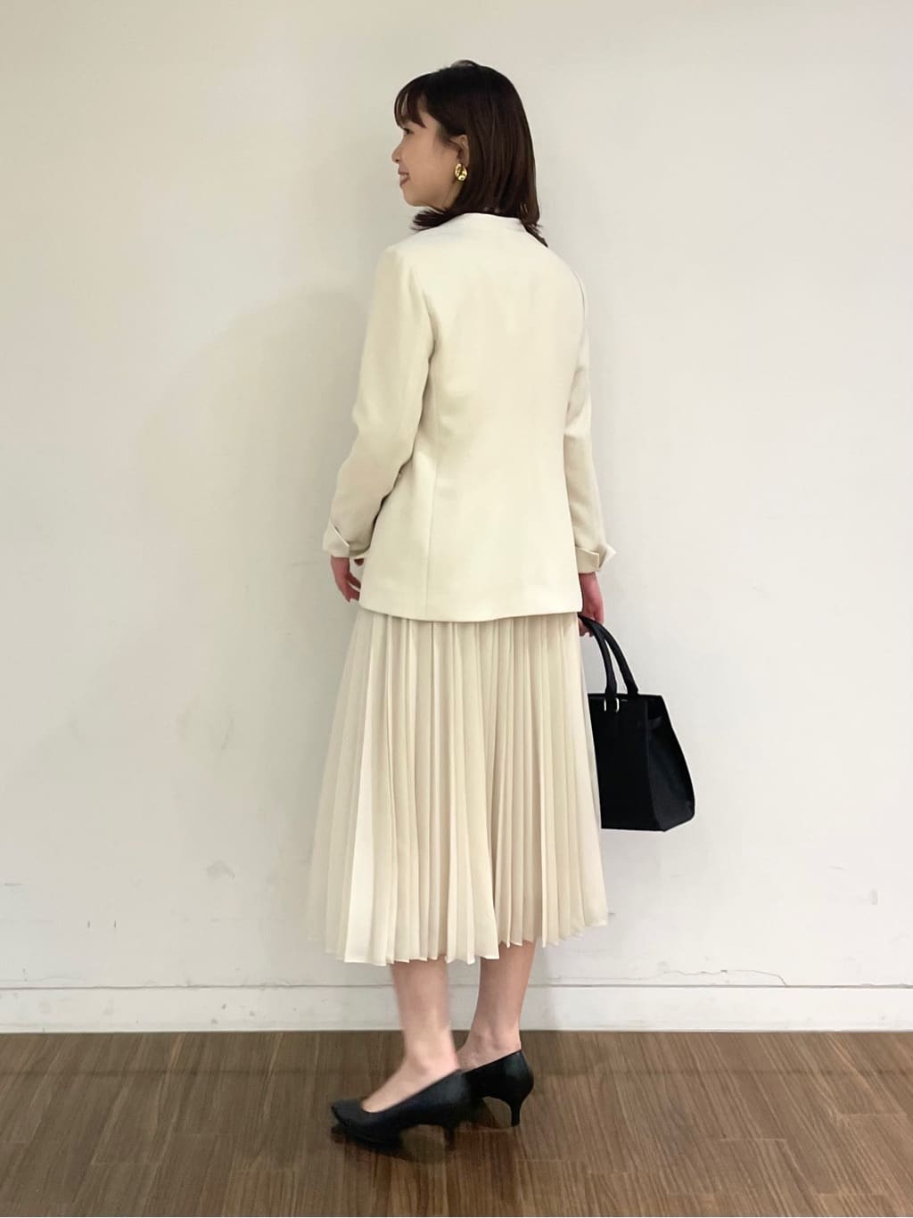 ねねさんの「INDIVI｜◆【洗える／スーツ】ノーカラージャケット」を使ったコーディネート